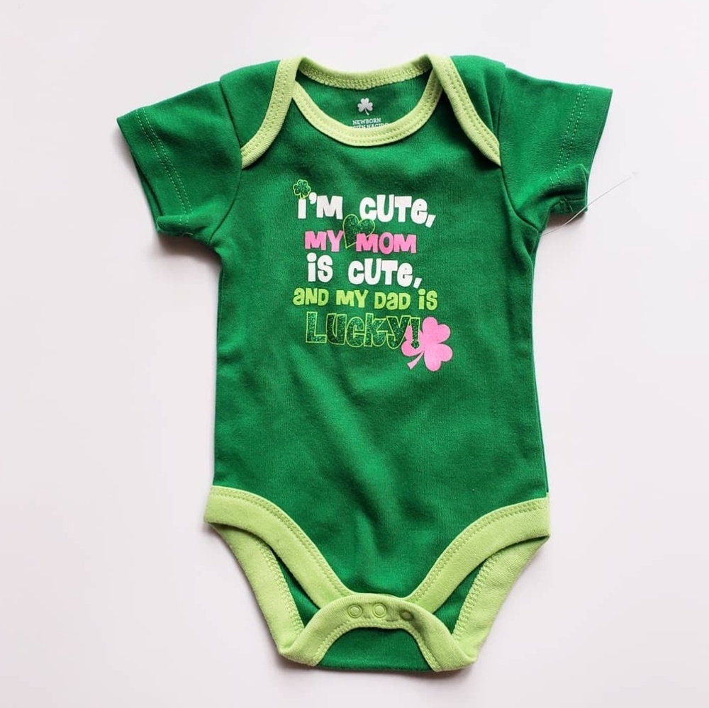 I'm Cute My Moms Cute Dads Lucky Onesie